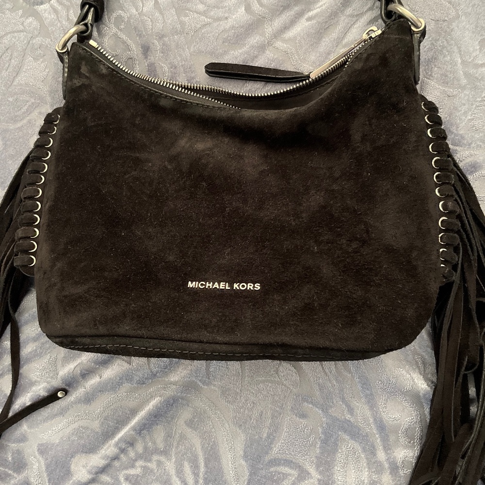 Micheal kors black suede purse